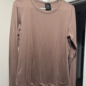 Naked Wardrobe Tan Long Sleeve Top